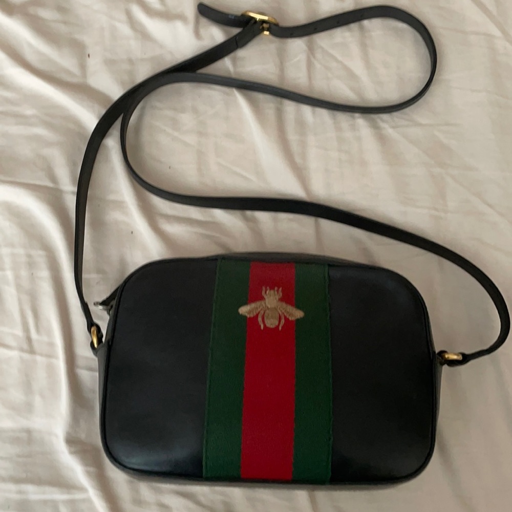 Gucci Webby Bee bag black